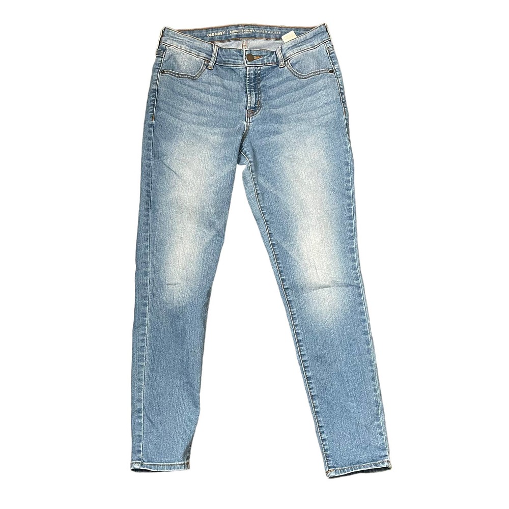 Old‎ Navy Super Skinny Jeans Size 4 Regular Mid-Rise Blue Womens Denim 28X27